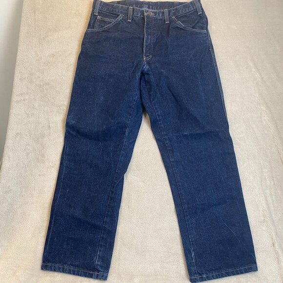 Dickies Mens Flame Resistant Jeans 36x30 Blue Denim Heavy Duty 100% Cotton Prote - Picture 13 of 16